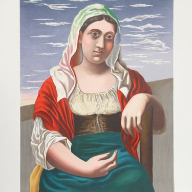 Italienne d'Apres une Photographie by Pablo Picasso, Marina Picasso Estate Lithograph Poster 
