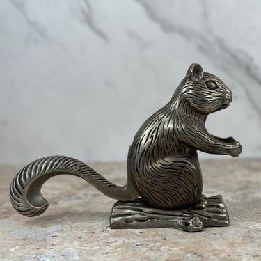 Charming Vintage Silver Plated Squirrel Nutcracker by Godinger - Perfect Addition To Your Holiday Decor Collection 