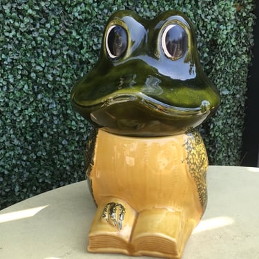 Frog Bird Cookie Jar
