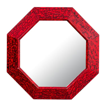 Mid Century Octagonal Faux Tortoise Mirror