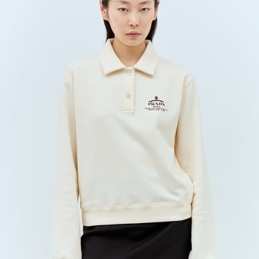 Prada Women Logo Print Polo Top