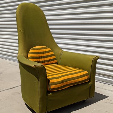Super retro! Vintage Krohler Accent Chair | Mid Century | MCM | Mid Century Modern | On Casters | Side Chair | Unique | Retro | Postmodern 