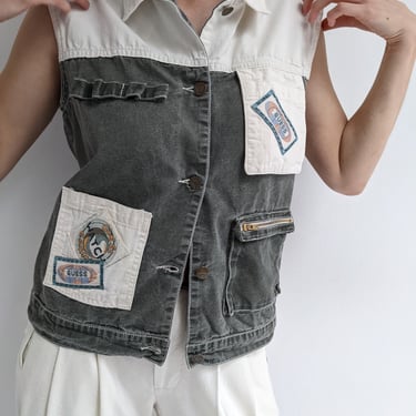Amazing Vintage Guess "Earth Watch" Vest