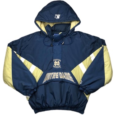 Vintage 90s Starter University of Notre Dame Fighting Irish Breakaway Heavyweight Coat Jacket Size Large/XL 