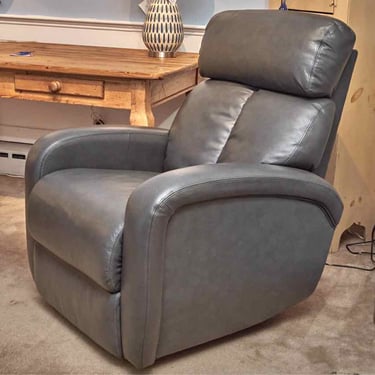 Slate Grey Bonded Leather Power Recliner