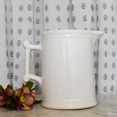 Antique Ironstone Farmhouse Milk Pitcher 