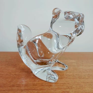 Vintage Sasaki Glass Crystal | Open Nut Bowl Votive | Squirrel 