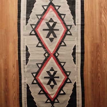 Antique Navajo Rug - Rare c. 1910 geometric motif, southwest bohemian chic, boho chic, mid century 