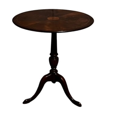 Antique Round Wood Tilt Top Pedestal Side Table  LC243-17
