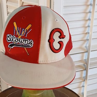 Vintage 90s Indy Clowns Negro League Baseball Cap / Wool / 7 5/8 / RARE 