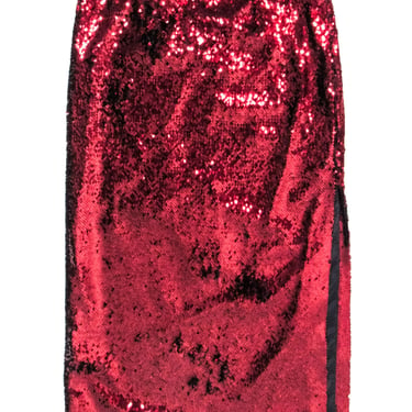 G. Label by Goop - Copper Red Sequin Midi Skirt Sz 6