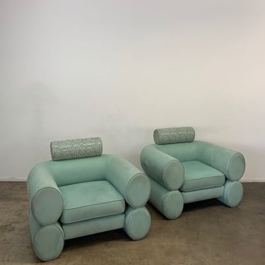 Martin Brattrud custom made lounge chairs - a pair 