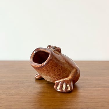 David Stewart Studio Pottery Frog Toothpick Holder 