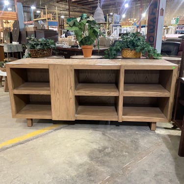 Rustic Solid Oak Wooden Open Shelving Unit