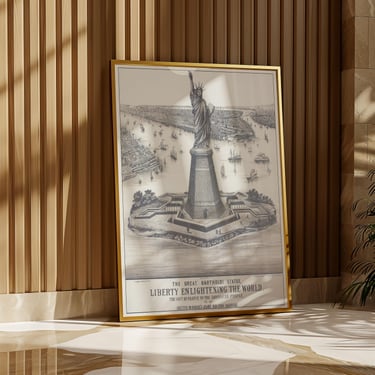 Antique Statue of Liberty Reproduction Print, 