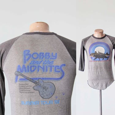Vintage Bobby and the Midnites Tshirt / Vintage Bobby and The Midnites Tour tee 1982 / Bobby Weir Grateful Dead Original Band Baseball Tee 
