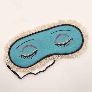 Hand-stitched Holly inspired felt eyes sleep mask 