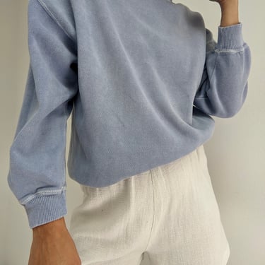 Favorite Vintage Faded Periwinkle Mock Neck Sweatshirt