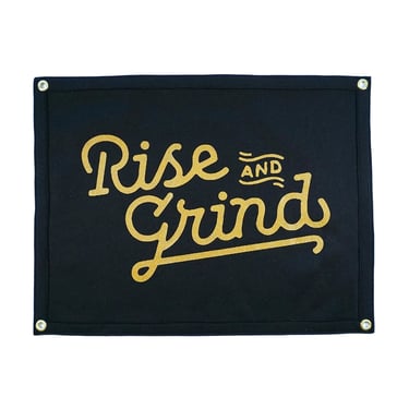 Rise and Grind Camp Flag