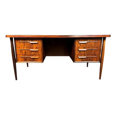 Vintage Danish Mid Century Modern Rosewood Desk Attributed to Arne Vodder 