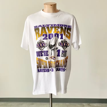 2001 Baltimore Ravens Tshirt / Vintage XXXV Super Bowl Tshirt / 2000s NFL Champions Tshirt / Baltimore Ravens 2001 Super Bowl Champions Tee 
