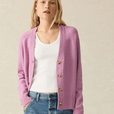 Jackson Cardigan in Orchid Heather