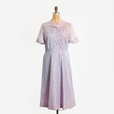 Vintage 60s Purple lace dress 