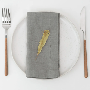 Linen Napkins Set of 2 | Khaki