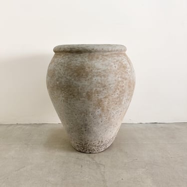 Vintage Concrete Extra Large Floor Vase Postmodern MCM Retro 70s 80s 