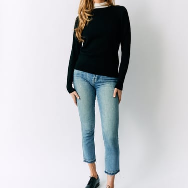 Sandro White Necktie Knit Top