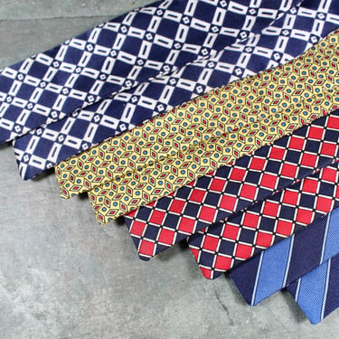Vintage Beau Ties of Vermont Set of 4 Silk Bow Ties | Classic Silk Bowties Instant Collection | Adjustable Size 