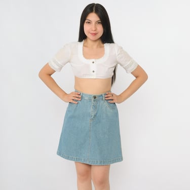 ミニスカート VERSACE Light-blue boucle mini skirt (10134711A10096 1VD50) Versace Women Light-Blue Boucle Mini Skirt | Luosophy | San