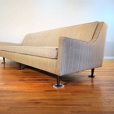 Mid Century Low Profile Tufted Sofa 