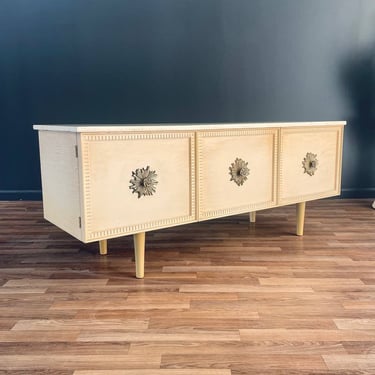 Mid-Century Modern Hollywood Regency Credenza with Resin Top, c.1960’s 