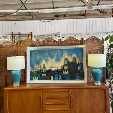 Mid Century Danish Teak Credenza with Tambour Doors by Falster Møbelfabrik