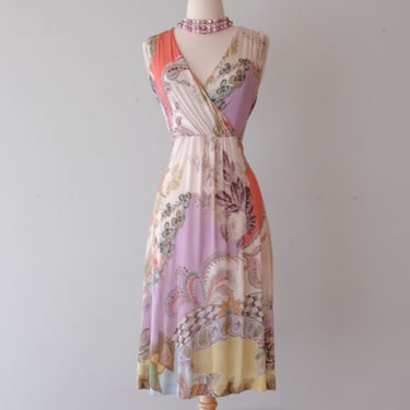 Vintage Y2K Etro Baroque Floral Dress and Matching Top / Sz M