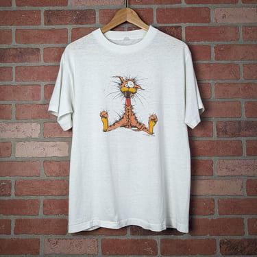 Vintage 80s Bill the Cat ORIGINAL Cartoon Promo Tee - Small 