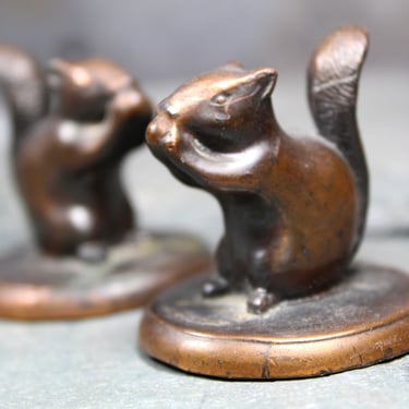 Pair of Vintage Miniature Copper Squirrel Figurines | Copper or Bronze Figurines | Squirrel Lovers | FREE SHIPPING 