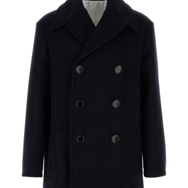 Gucci Men Midnight Blue Wool Coat