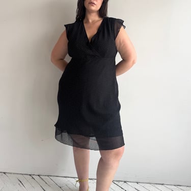 Vintage - Silk Polka Dot Dress (XL/1X)