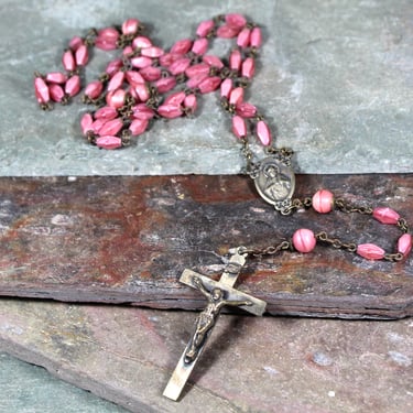Antique Rosary Beads | Beautiful Pink Rosary | Circa 1920s/1930s 
