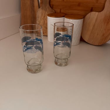 Vintage Goodyear American Blimp Fleet Promotional Tumbler Glasses - SOLD INDIVIDUALLY 