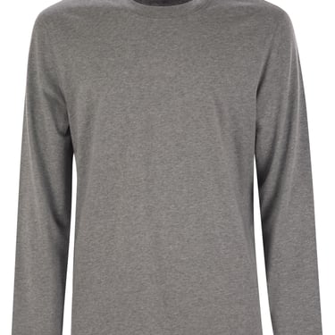 Brunello Cucinelli Men Crew-Neck Cotton Jersey T-Shirt With Long Sleeves