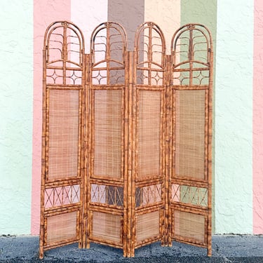 Large Brighton Style Rattan Screen