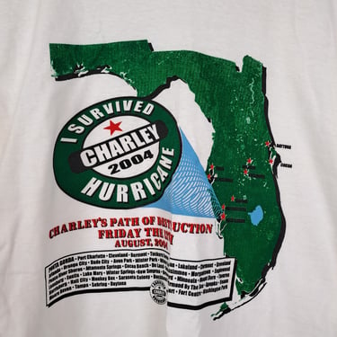 Vintage 2004 Hurricane Charley T-Shirt 
