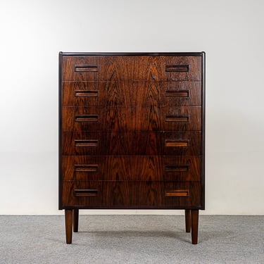 Danish Modern Rosewood Highboy Dresser - (319-086) 