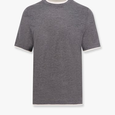 Brunello Cucinelli Men Brunello Cucinelli Grey T-Shirts