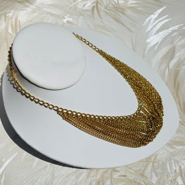 Dainty Gold Chain Draped Necklace