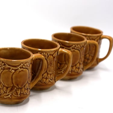 vintage Harvest coffee mugs set of four made in Japan 