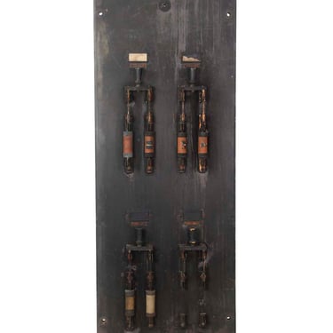 Early 20th Century Antique Electric Panel with Knife Switches